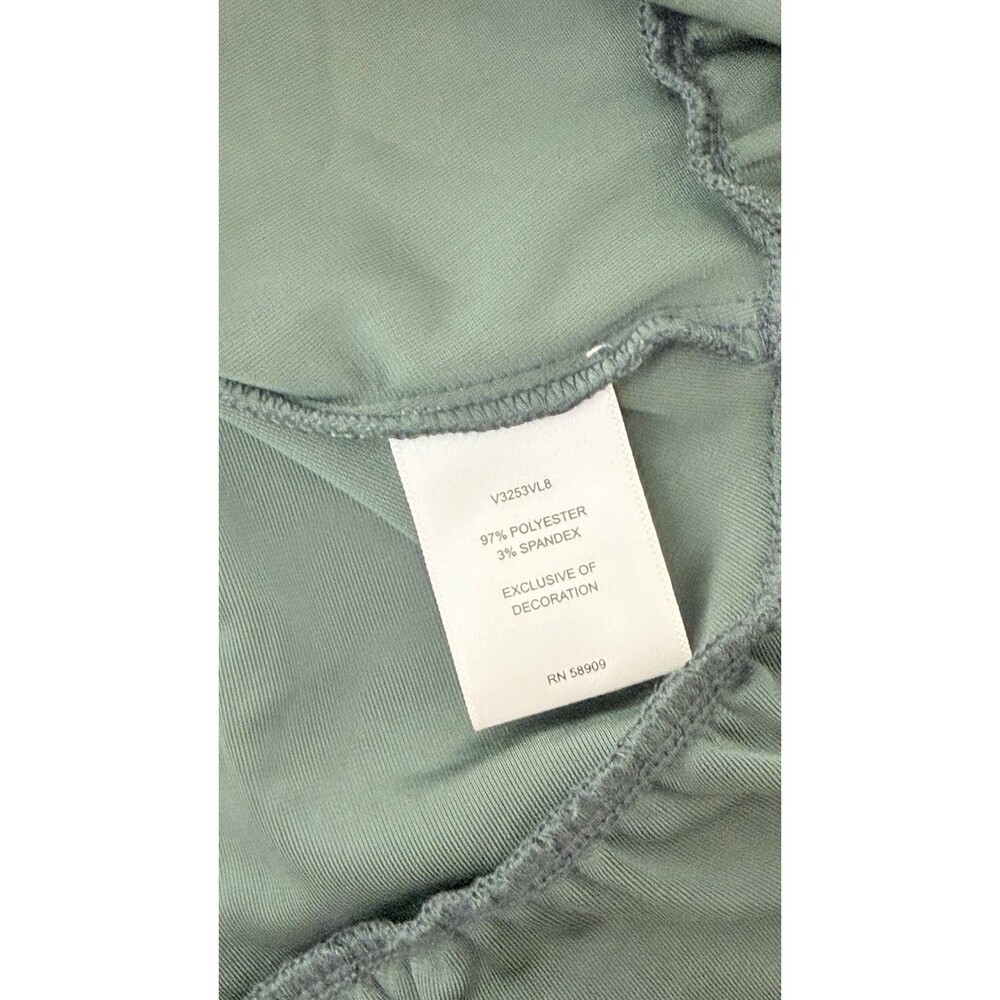 Chelsea & Violet size L Women’s Green Velvet Smocked Babydoll Mini Dress - Picture 10 of 15